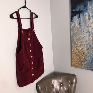 Burgundy Forever 21 Corduroy Jumper